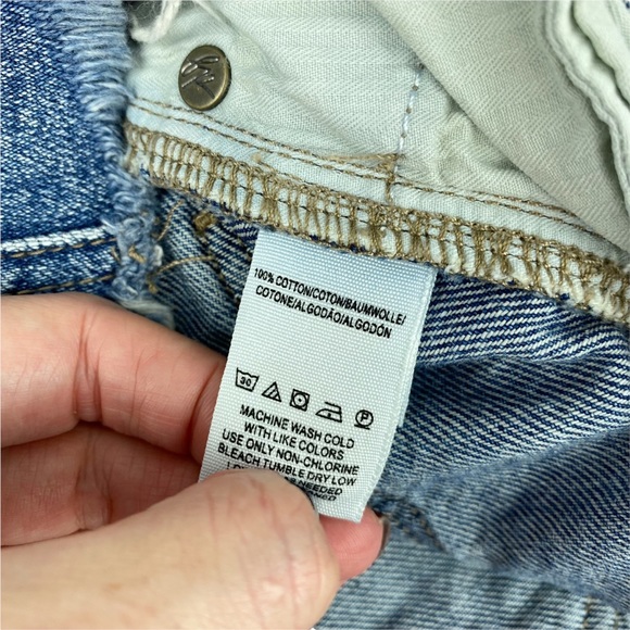 We The Free People Zip It Up Denim Mini Skirt Size 27/4 - Picture 8 of 9